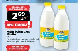 Netto Mleko świeże Miletto 2,0% oferta