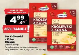 Netto Ser Królewski z Kolna w plastrach Mlekpol oferta