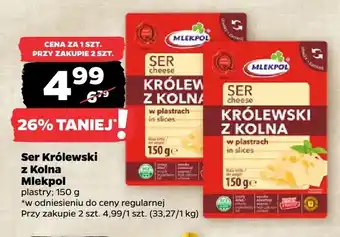 Netto Ser Królewski z Kolna w plastrach Mlekpol oferta