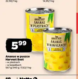 Netto Ananas w puszce Harvest Best w plastrach oferta