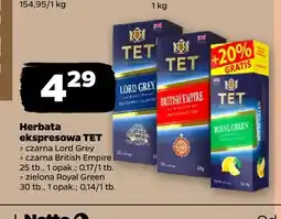 Netto Herbata ekspresowa czarna Lord Grey TET oferta