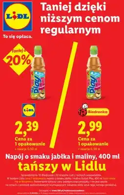 Lidl Napój o smaku jabłka i maliny Kubuś Play oferta