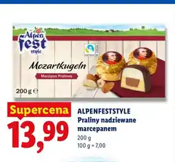 Lidl Praliny nadziewane marcepanem Alpenfest Style oferta