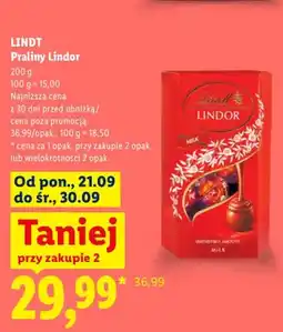 Lidl Praliny Lindor Lindt oferta