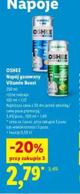 Lidl Napój gazowany Vitamin Boost magnez + B6 Oshee oferta