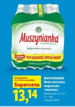 Lidl Woda mineralna niegazowana magnezowo-wapniowa Muszynianka 6-pak oferta