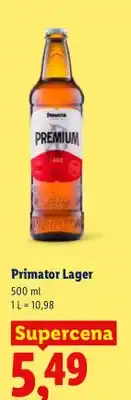 Lidl Piwo Primator Lager oferta