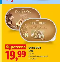 Lidl Lody tiramisu Carte D'Or oferta