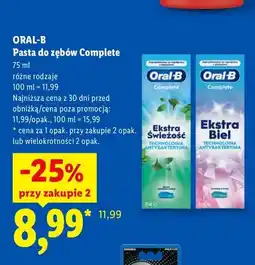Lidl Pasta do zębów Complete Oral-B oferta