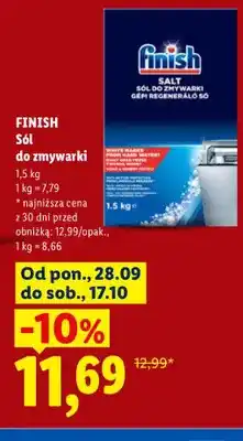 Lidl Sól do zmywarki Finish oferta