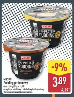 ALDI Pudding proteinowy waniliowy Milsani oferta