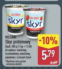 ALDI Skyr proteinowy wiśniowy Milsani oferta