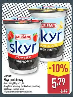 ALDI Skyr proteinowy truskawkowy Milsani oferta