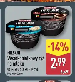 ALDI Wysokobiałkowy ryż na mleku Milsani oferta