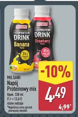 ALDI Napój proteinowy truskawkowy Milsani oferta