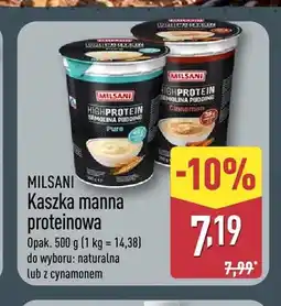 ALDI Kaszka manna proteinowa naturalna Milsani oferta