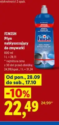 Lidl Płyn nabłyszczający do zmywarki Finish oferta