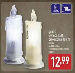 ALDI Świeca LED brokatowa 18 cm oferta