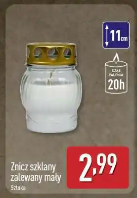ALDI Znicz szklany zalewany mały oferta