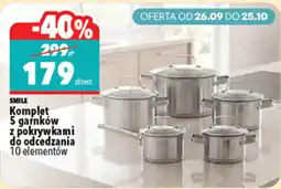 Biedronka Komplet 5 garnków z pokrywkami do odcedzania oferta