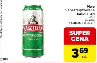 Piwo niepasteryzowane Kasztelan