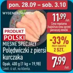 ALDI Mięsne Specjały Połędwiczki z piersi kurczaka oferta