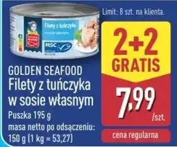 ALDI Golden Seafood Filety z tuńczyka w sosie własnym oferta