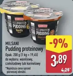 ALDI MILSANI Pudding proteinowy oferta