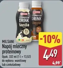 ALDI MILSANI Napój mleczny proteinowy oferta