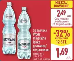 ALDI Cisowianka Woda mineralna lekko gazowana/niegazowana oferta