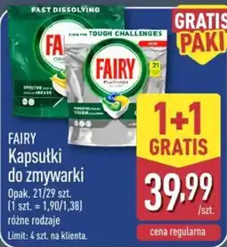 ALDI Fairy Kapsułki do zmywarki oferta