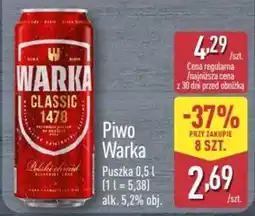 ALDI Piwo Warka oferta