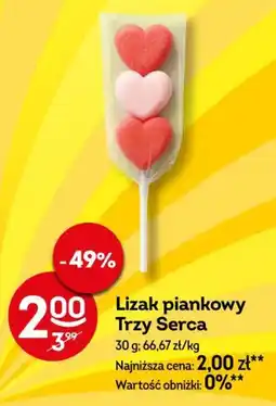 Żabka Lizak piankowy Trzy Serca oferta