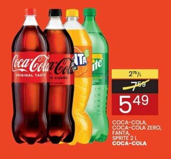 Wafelek Coca-Cola, Coca-Cola Zero, Fanta, Sprite 2l oferta