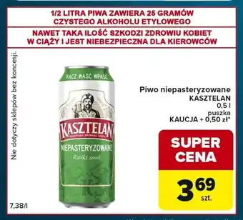 Piwo niepasteryzowane Kasztelan