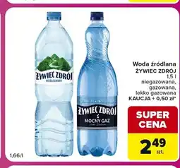 Carrefour Express Woda źródlana gazowana Żywiec Zdrój lekko oferta