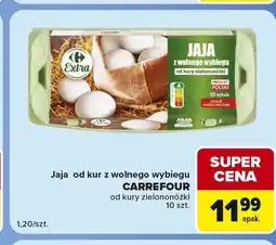 Carrefour Express Jajka kurze od kur z wolnego wybiegu Carrefour od kury zielononóżki oferta