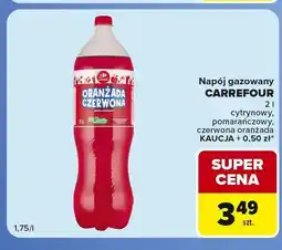 Carrefour Express Napój gazowany Carrefour czerwona oranżada oferta