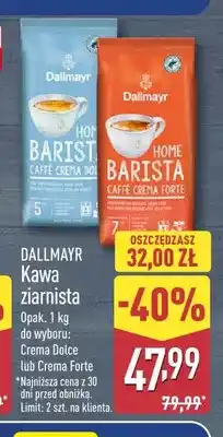 ALDI Kawa ziarnista Crema Forte Dallmayr oferta