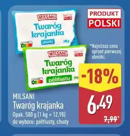 ALDI Twaróg krajanka chudy Milsani oferta