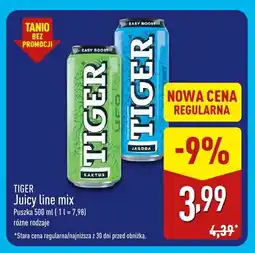 ALDI Napój energetyczny Tiger Juicy line mix Kaktus oferta