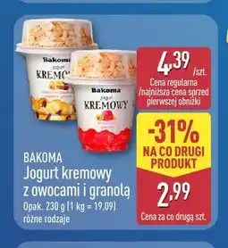 ALDI Jogurt kremowy z owocami i granola Bakoma oferta