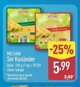 ALDI Ser Kasländer łagodny & orzechowy Milsani oferta