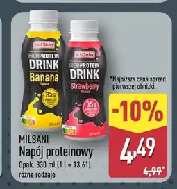 ALDI Napój proteinowy Milsani High Protein Drink Banana oferta