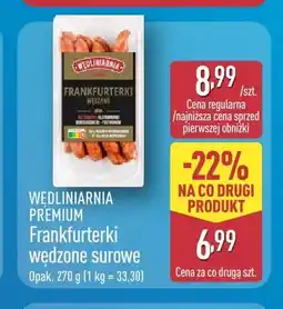 ALDI Frankfurterki wędzone surowe Wędliniarnia Premium oferta