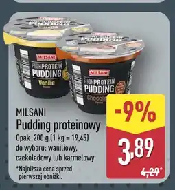 ALDI Pudding proteinowy Milsani waniliowy oferta