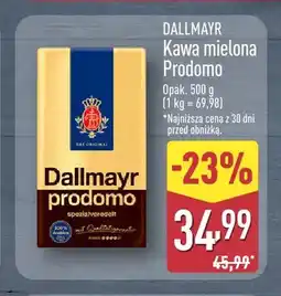ALDI Kawa mielona Prodomo Dallmayr oferta