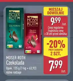 ALDI Czekolada Sól Morska Moser Roth oferta
