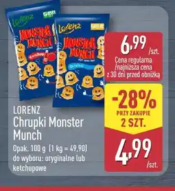 ALDI Chrupki Monster Munch oryginalne Lorenz oferta