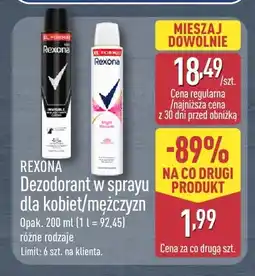 ALDI Dezodorant w sprayu dla kobiet Rexona oferta